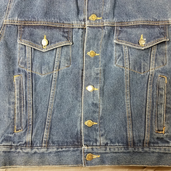 Wrangler jean jacket Hero Vintage S chest 44 blue denim trucker jacket mens - Picture 8 of 15